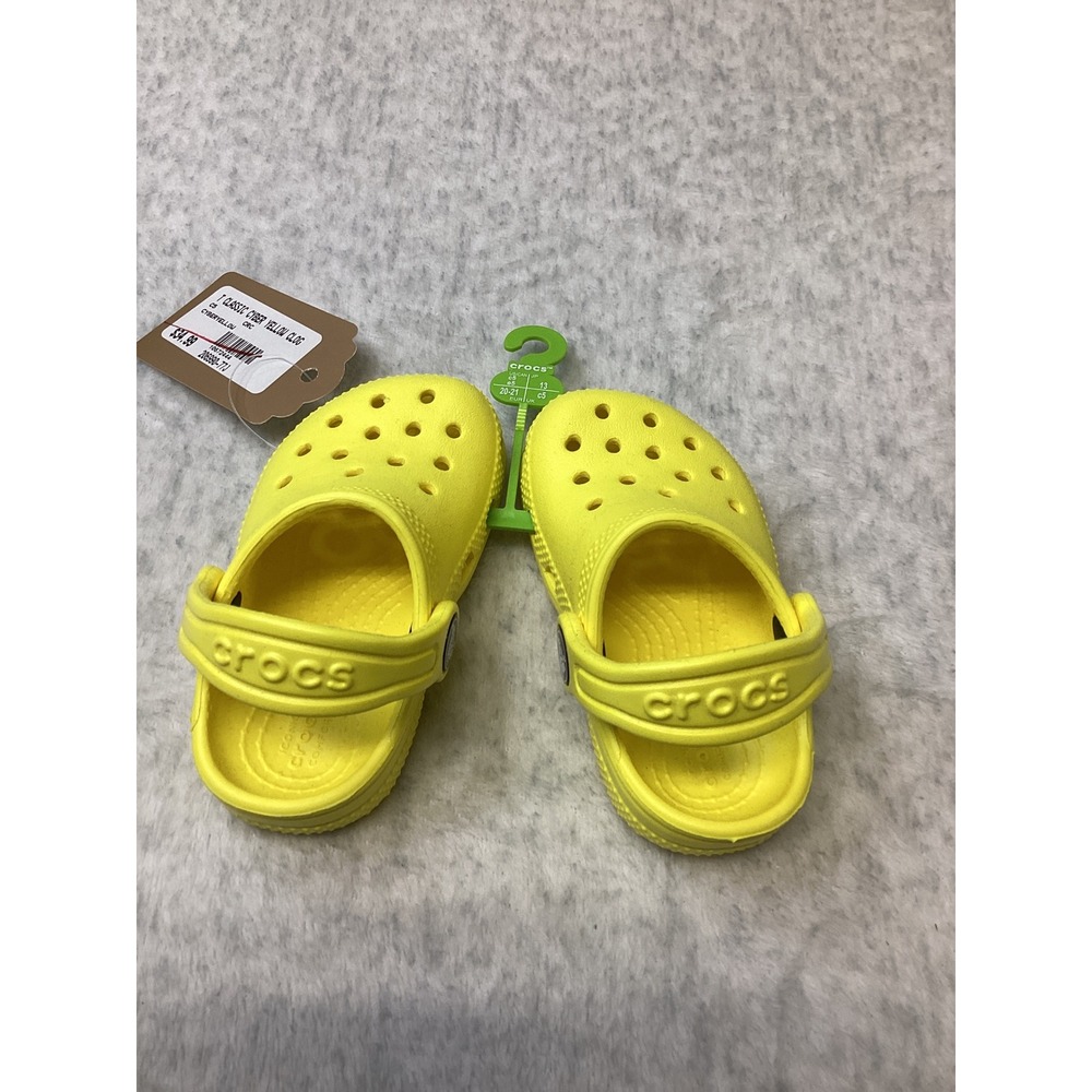 Crocs Classic Cyber Yellow Clog Toddler Size C5 206990-771 NEW